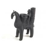 Figural Ceramic Animal Rider Pipe