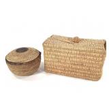 Coiled Woven Basketry Containers