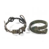 Snake Head Bracelet With Twisted Bangle