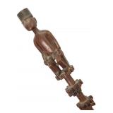 Figural Topped Wood Staff