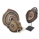 2 Abalem New Guinea Ceremonial Yam Masks