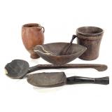 Wood Carved Kitchen Implements