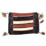 Leather Hassock With Tassels