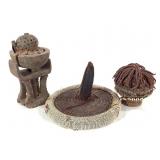 Shell Bead Fiber Wood Objects