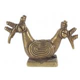 Asante Figural Two Headed Gold Weight 5/8