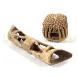 Bone And Ivory Carved Trinkets