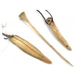 Ivory Hairpin Amulet And Figural Snuff Bottle