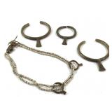 Mali Lobi Brass Arm Cuffs And Necklace