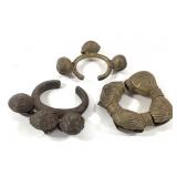 Crotal Bell Brass Cast Anklets 3Pcs