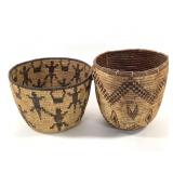 Coiled Basketry With Lizard Motifs