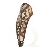 Asmat Ceremonial Dance Shield w Shell Inlay
