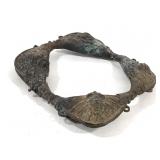 Yoruba Figural Bell Metal Bangle From Nigeria