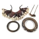 Tusk Necklace Cowrie Belt And Bangles