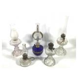 5 Mini Oil Lamps 4 Chimneys