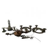 Vintage Cast Aluminium Chandeliers and Parts