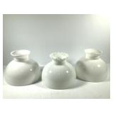 3 Milk Glass Lamp Shades by Royal Craft