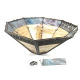 Large Leaded Glass Lamp Shade Broken