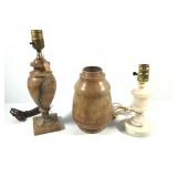 Alabaster & Marble Lamp Bases + Alabaster Lamp Pc.