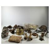 Vintage Electric Lamp Parts & Pieces Lot