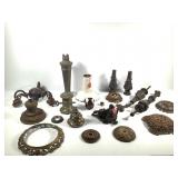 Mostly Cast Iron & Brass Lamp Parts