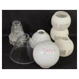 8 Various Glass Globes & Lamp Shades