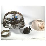 Antique Victorian Electrified Hanging Oil Lamp