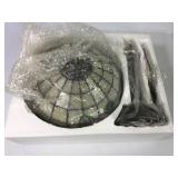 NIB ACME Stained Glass Lamp Shade w/ Base