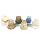 6 Vintage Glass Lamp Shades