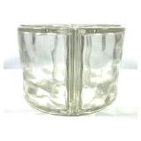 4 Columnar Vintage Glass Blocks