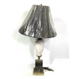 Neoclassical Bisque Porcelain Greek Figural Lamp