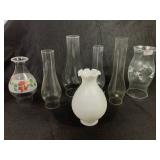 7 Assorted Oil Lamp Chimney
