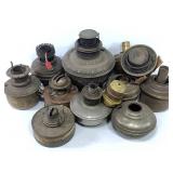 Sm Tote Full of Oil Lamp Parts