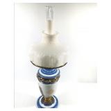 VTG Electrified Oil Lamp w/ Painted Nude