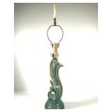 Aladdin Opalescent Blue-Green Porcelain Table Lamp