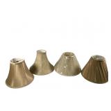 4 Small Tan Light Shades of Various Materials