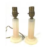 Pair Alacite Lamp Bases No Shades