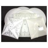 Large Vintage Glass Ceiling Light Defusers NOS