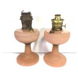 2 Aladdin Mod B-87 Vertique Rose Moonstone Lamps
