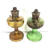 2 Aladdin Washington Drape Oil Lamps