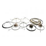 11 Various Size Fitter Rings for Oil Lamps