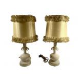 2 Aladdin Alacite Boudoir Table Lamps w/ Shades