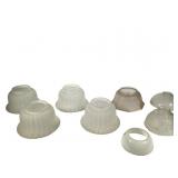 8 Assorted Glass Lamp Shades