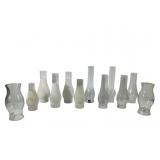 12 Assorted Oil Lamp Chimney