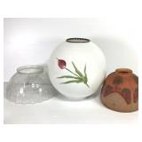 3 Misc Lamp Shades 1 Globe 2 Domes