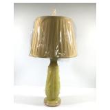 Aladdin Alacite Chartreuse Art Deco Ribbed Lamp