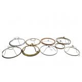 11 Various Size Fitter Rings for Oil Lamps