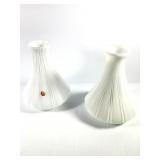 B&L Opal Angle Glass Chimney Pair