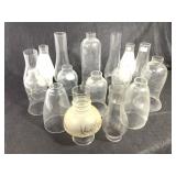 Large Lot of Clear Glass Lamp Chimney