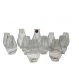 11 Antique Square Base Oil Lamp Chimney