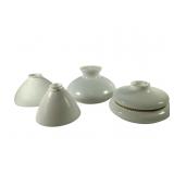 4 Oil & Electric Milk Glass Lamp Shades